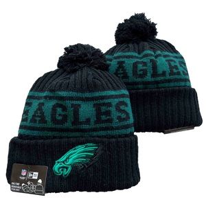 Philadelphia Eagles New Era NFL Beanie On Field Knit Cap w/ Removable Pom OSFA